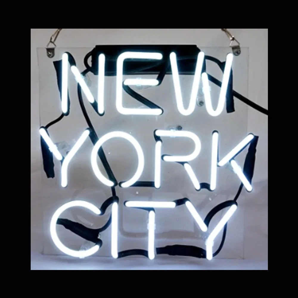 

New York City Custom Handmade Lamp Real Glass Tube Beer Bar KTV Store Party Home Wall Decor Gift Display Neon Sign Light 14"X14"