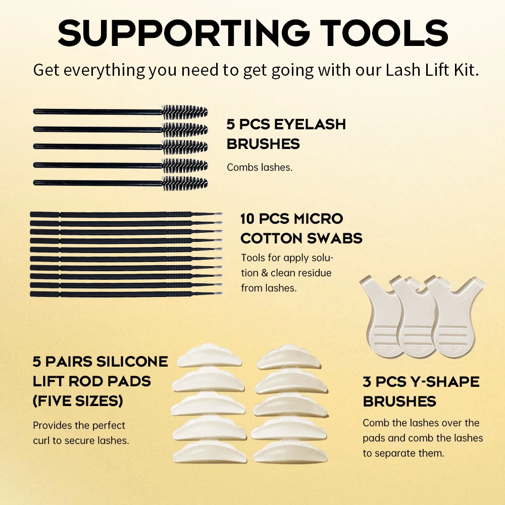 New Gollee Lash Lift Kit Treatment No Harm Eyelash Enhancer Eyelash Perm Set Lasting 4-6 Week Fixation Lash Curling Makeup