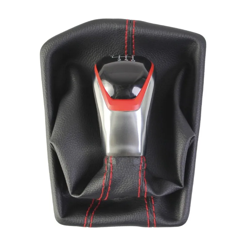 Gear Shift Knob 6-Speed Manual For VW Golf 8 MK8 2020-2025 Accessory Includes Boot Cover Car Parts-A99D