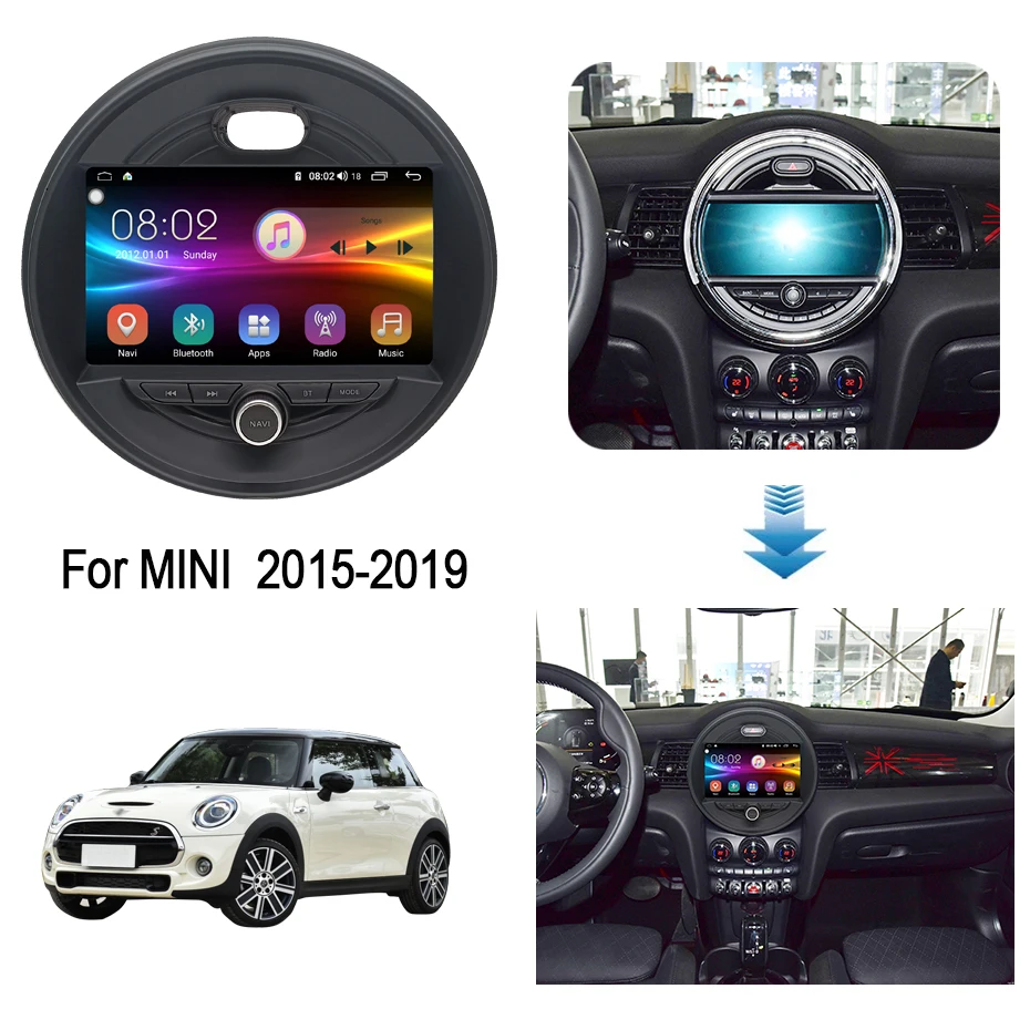 For BMW MINI Cooper F54 F55 F56 F60 2015-2019 Car Dvd Multimedia Player Radio Android 10.0 Octa Core 8+256G