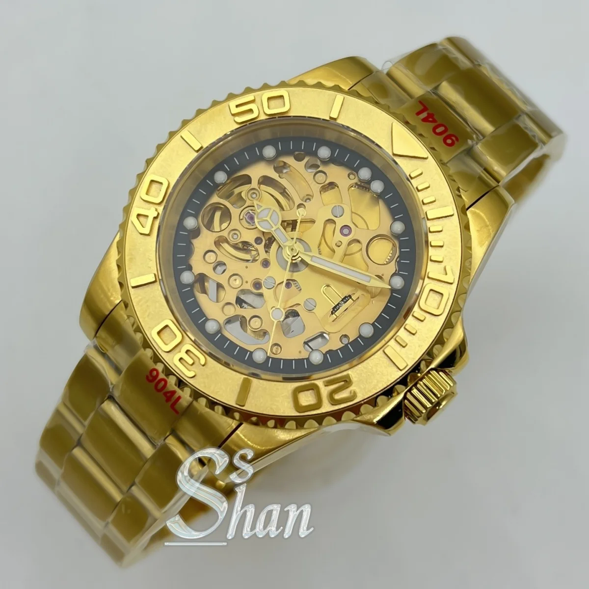 Мужские роскошные часы для дайвинга NH71, представляет собой браслет из нержавеющей стали диаметром 40 мм, золотым браслетом 316, водонепроницаемость до 100 метров.