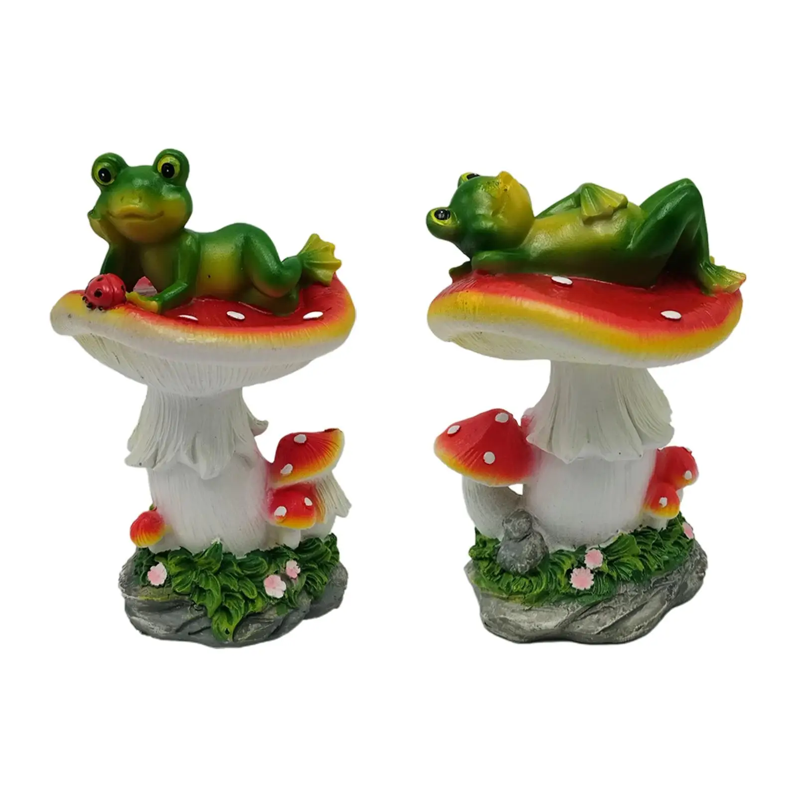 

Frog Statues Garden Décor Collectibles Sculpture Decoration Crafts Ornaments Adorable Frogs for Garden Porch Home Patio Outside