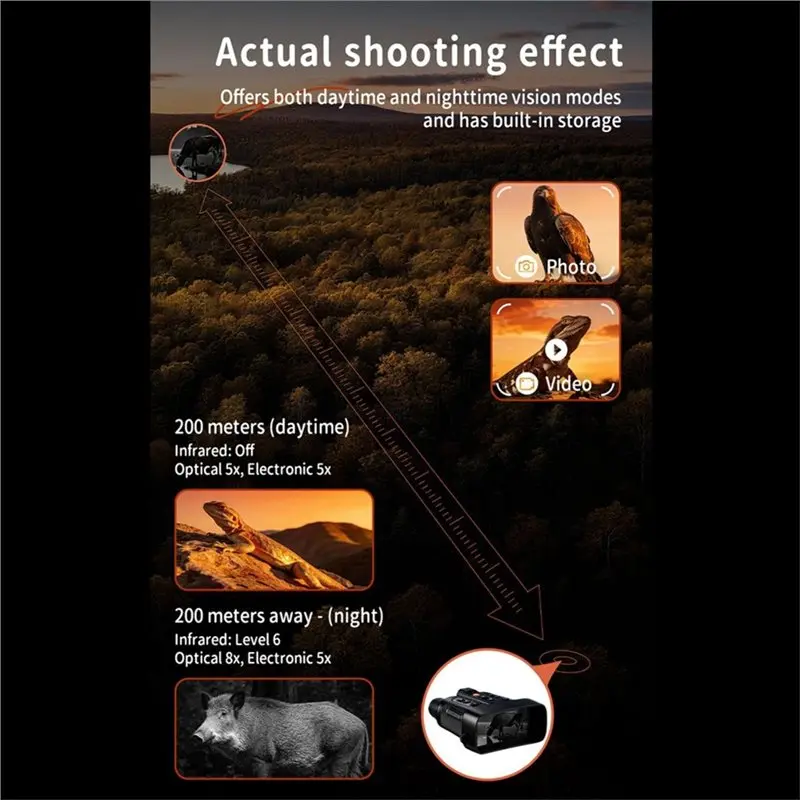 A64T-Digital Scope Night Vision Goggles Rangefinder Professional For Outdoor Exploration For Research Precise Distance