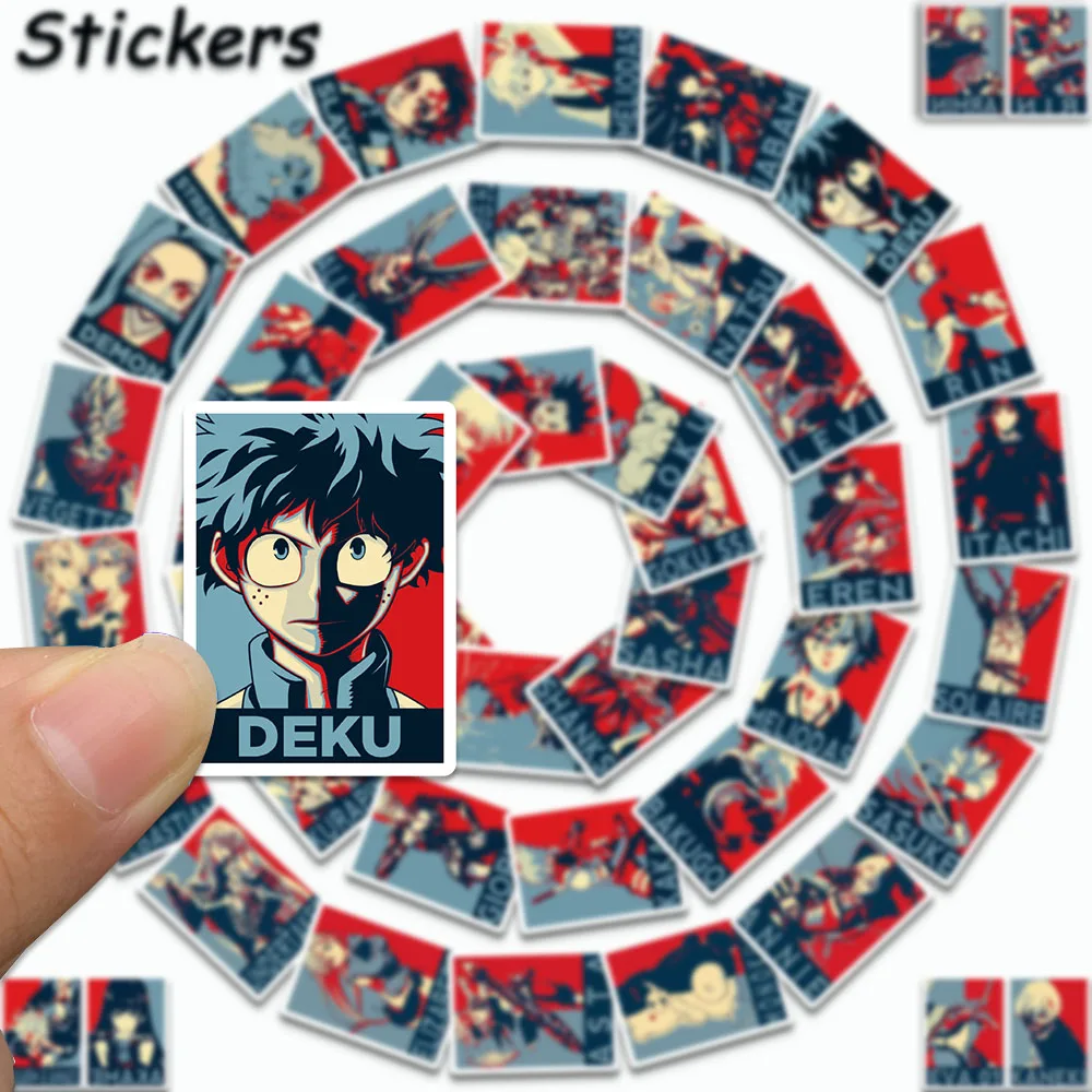 

50PCS Anime Poster Collection Stickers Terror Style Decals For Fridge Laptop Skateboard Phone Luggage Vinyl Waterproof Stickers