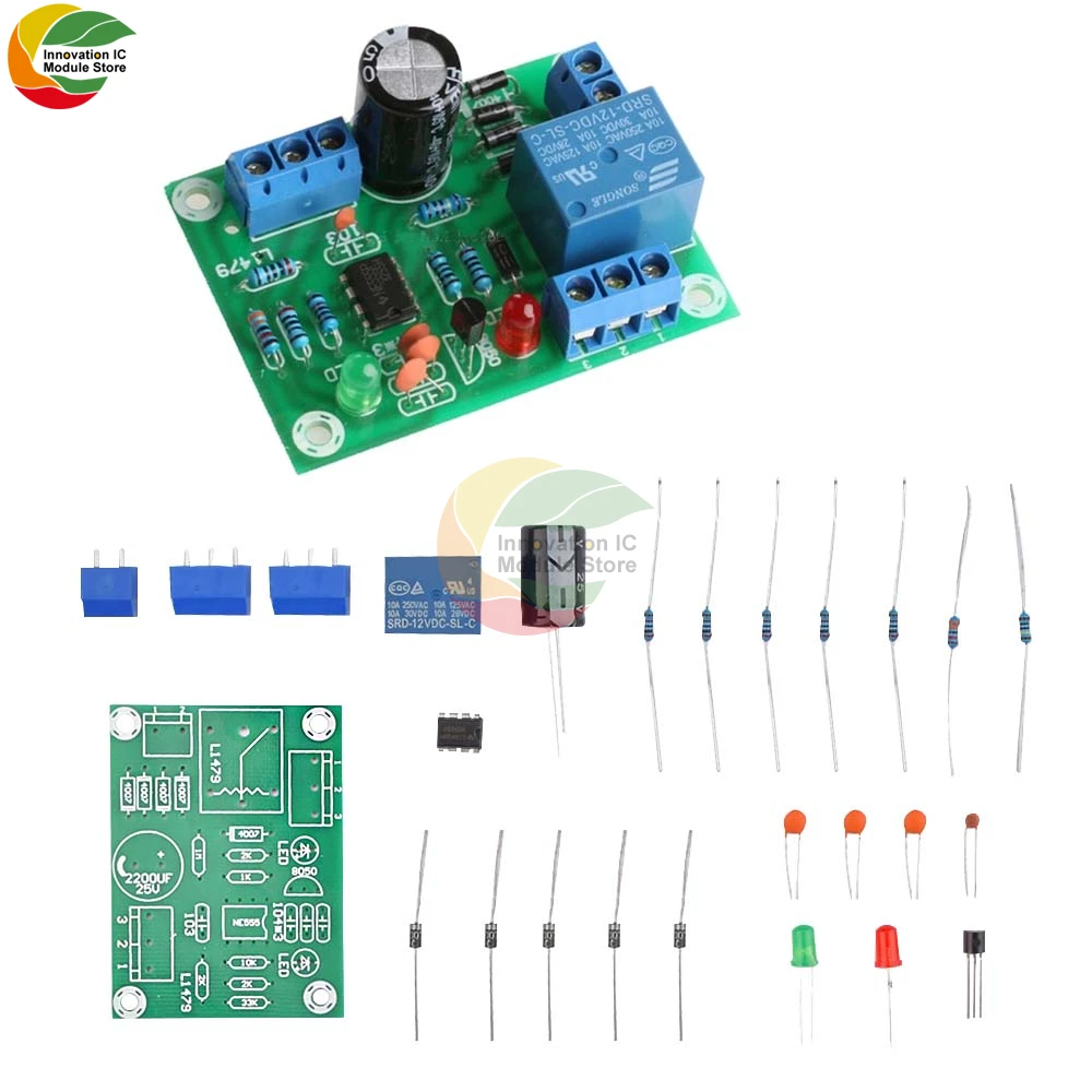 Ziqqucu DC12V 10A Water Level Controller Module Sensor Module DIY Kit Switch Water Level Detection Sensor Module Relay Output