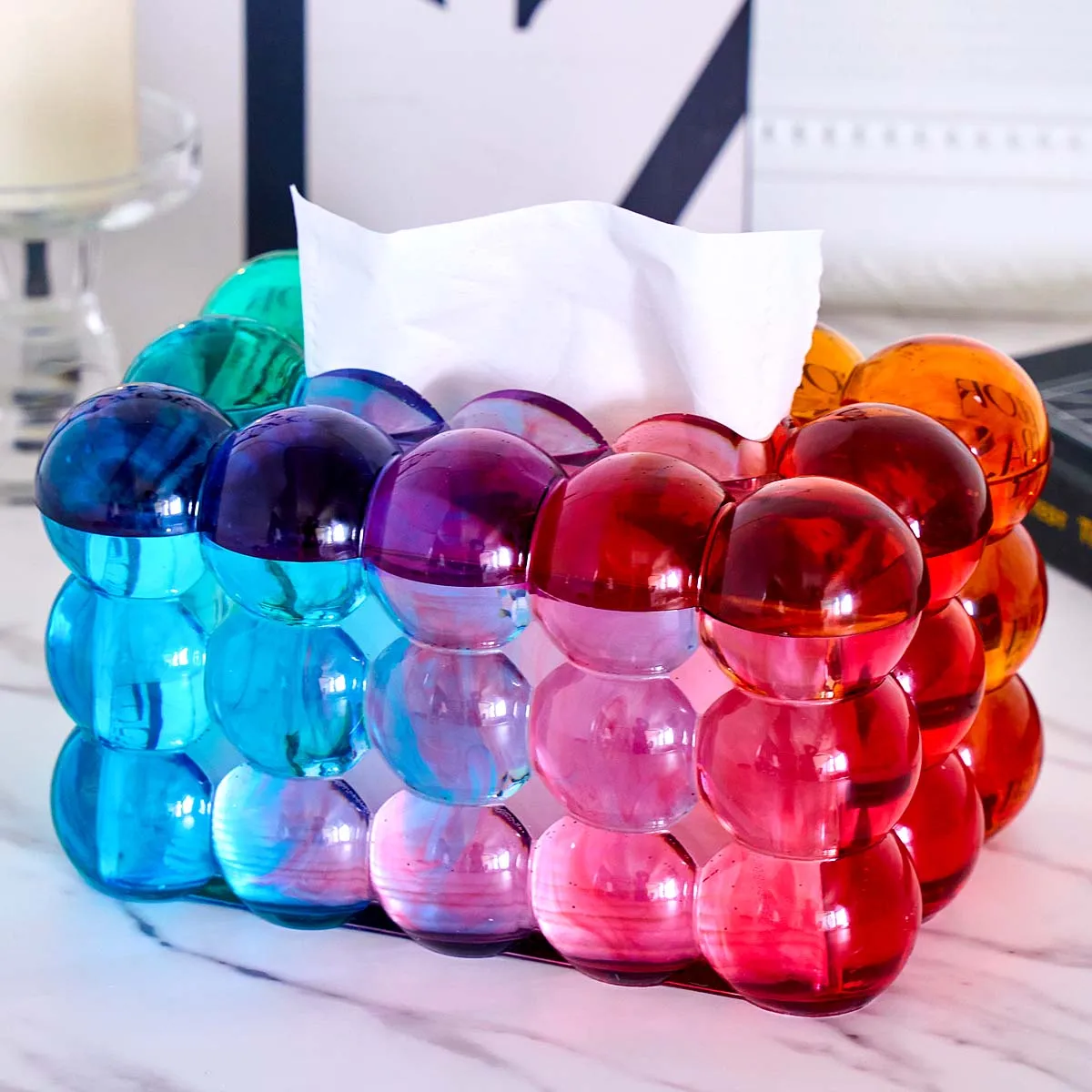 

Bubble Cube Tissue Boxes Storage Silicone Mold DIY Succulent Plant Flowerpot Plaster Concrete Resin Craft Casting Molds Home De