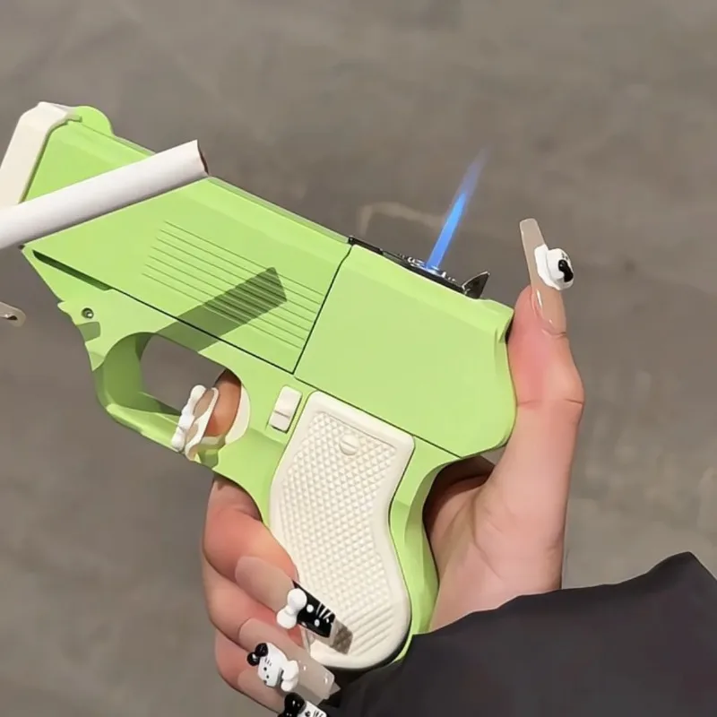 

New Mini Creative Gun shaped Cigarette Box Lighters Portable Stress Relieving Windproof Lighter Men's and Women's Fashion Gift