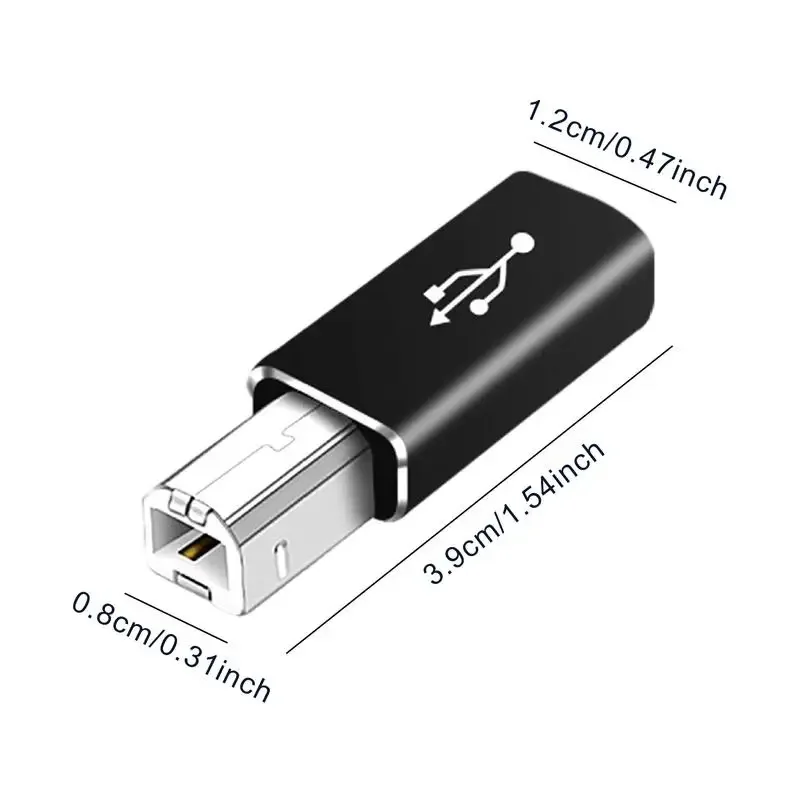 USB 2.0 Printer Adapter USB Type C to Type B Male For Printer Hard Drive Base Fax Machine Scanner USB 2.0 Type C Printer Adapter