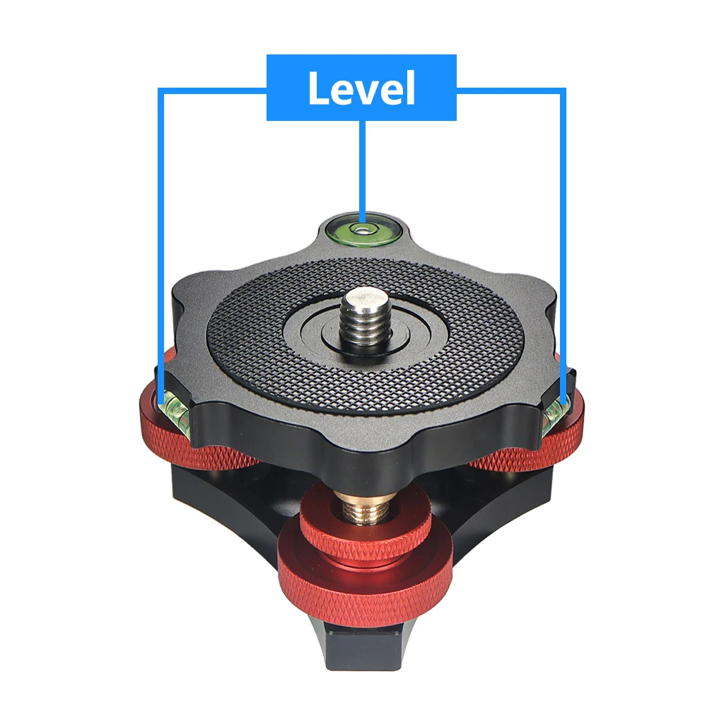 Metall Nivel lier basis LP-64 Kamera Stativ kopf Nivel lier basis Dreirad Präzisions richt maschine Wasserwaage 3/8 "Schrauben last 15kg – Detail 3