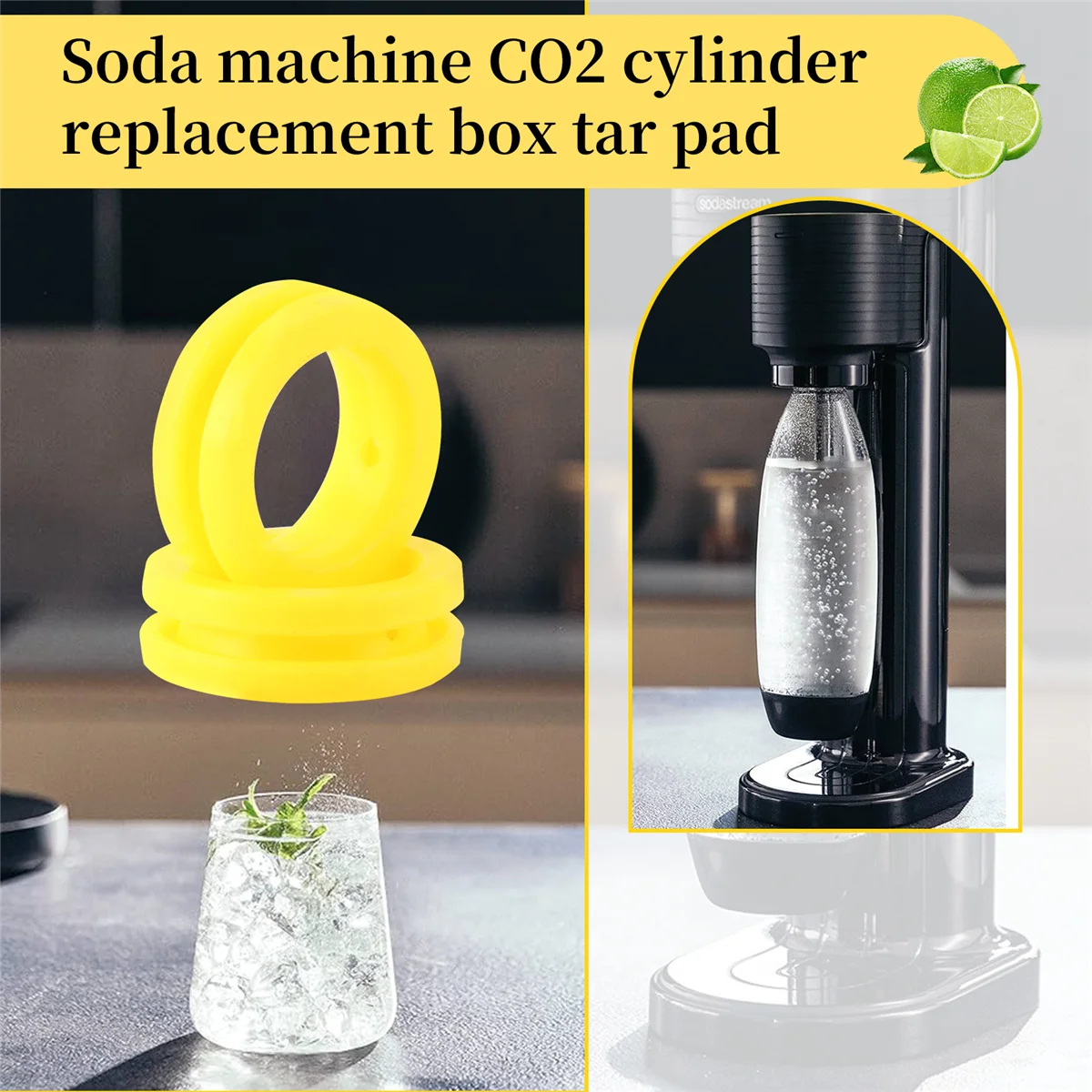 X11A O-ringen Frisdrankmachine Co2 Cilinder Uitwisseling Carbonator Pakkingen 5 Stuks, pakkingen Ring voor Nieuwe Frisdrankmaker & Roze Cilinder