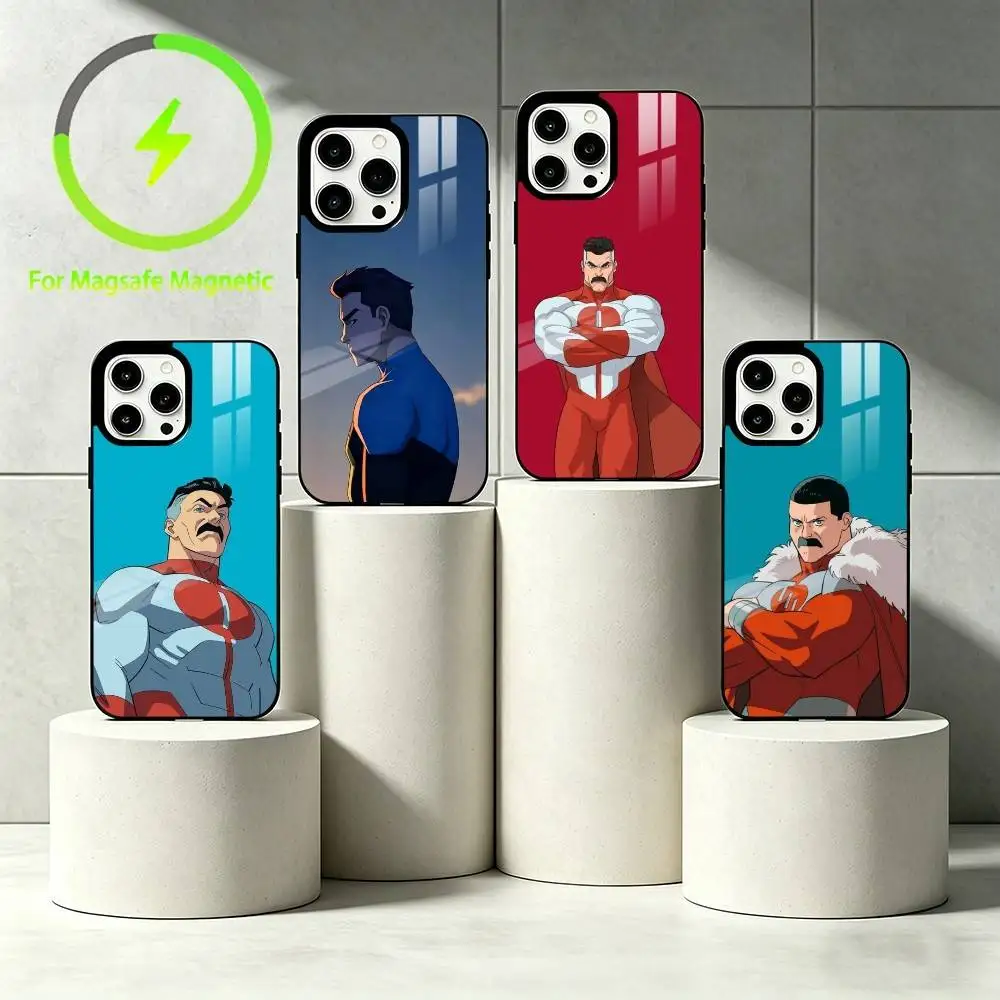 

L-Invincible Cartoon Phone Case For Mirror wireless magnetic coverIPhone 17 16 15 14 13 12 11 Plus Shockproof and scratch-proof