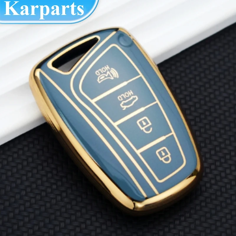 

TPU Car Key Case Cover for Hyundai Grand Santa Fe 3 DM Ix45 Ix35 Genesis DH Grandeur Azera HG Equus 2013 - 2016 Accessories