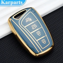 TPU Car Key Case Cover for Hyundai Grand Santa Fe 3 DM Ix45 Ix35 Genesis DH Grandeur Azera HG Equus 2013 - 2016 Accessories