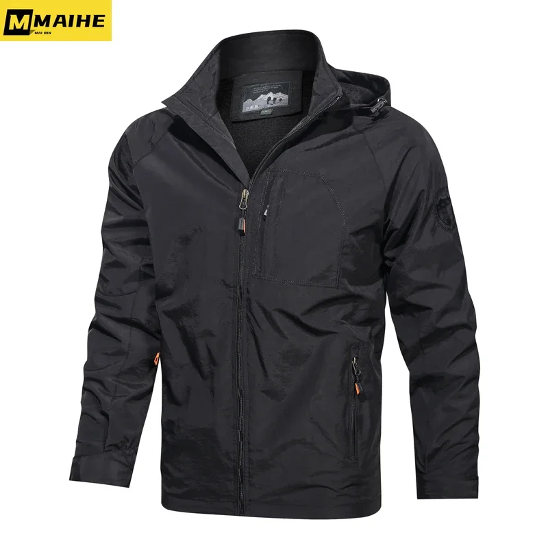 Camping Hiking Jacket Men Spring Autumn Outdoor Sports Breathable Coats Climbing Trekking Windbreaker Travel Waterproof Jacket