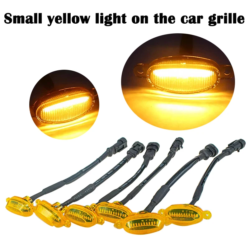 LED car grille light 4 9 12 LED decorative warning light fog light, suitable for off-road trunk SUV Ford Toyota