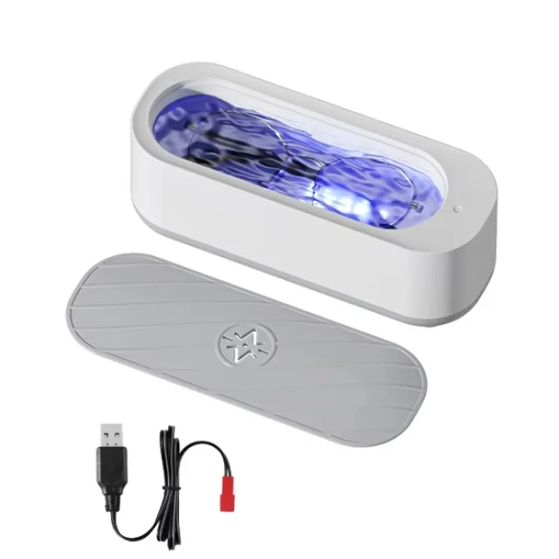 Rechargeable With Purple Light Multifunctional Ultrasonic Cleaner Jewelry Glasses Lenses Cleaning Machine