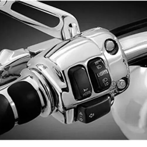 6pcs Motorcycle Hand Control Switch Cover Button Caps For Harley 2014-up Dyna Softai
