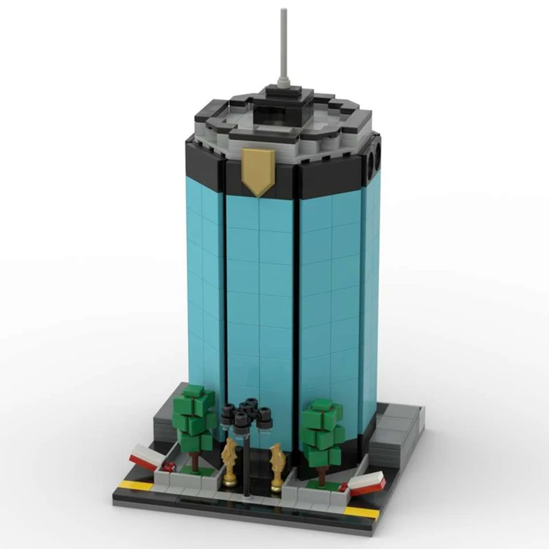 

500pcs MOC Office Building Modular Streetscape Mini Model Blocks Christmas Gift Architecture Toys Creative Idea Education Brick