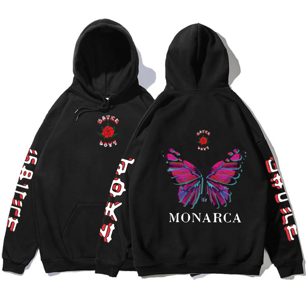 

Eladio Carrion Sauce Boyz Monarca Harajuku Hoodie Sweatshirts Men/women Streetwear Hip Hop Clothes