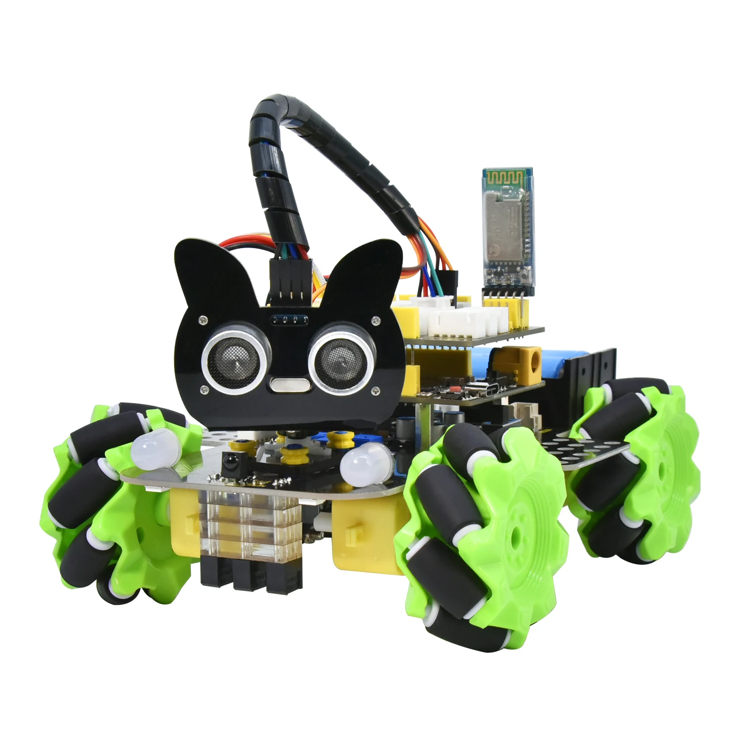 Kidsbits 4WD Mecanum Robot Car +12 Projects APP Control For Arduino UNO Robot Car For C language& Scratch Graphical Programming