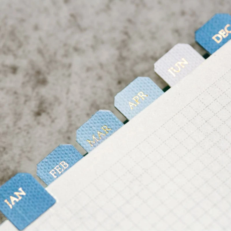 Fromthenon Magic Color Index Sticker Diary Planner Foil Gold Monthly Bookmark Notebook & Journal Month Tab Decorative Stationery
