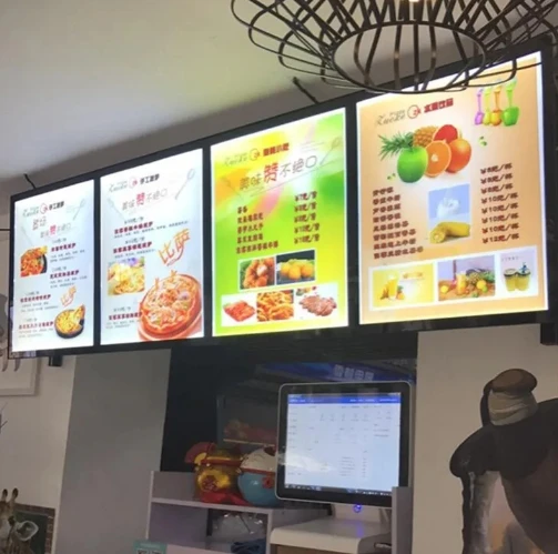 Pantalla Digital de señalización para menú de restaurante, pantalla Lcd de 32, 43 y 55 pulgadas para póster, vídeo y anuncios, 21,5