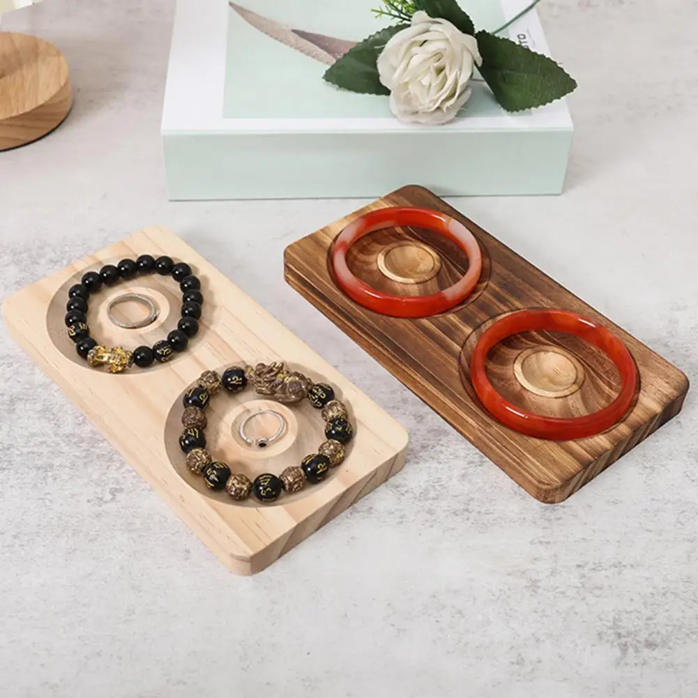 Wooden Bracelet Holder Bracelet Storage Holder Rustic Solid Wood Bracelet Holder Stand Heavy Duty Beaded Bangle Organizer