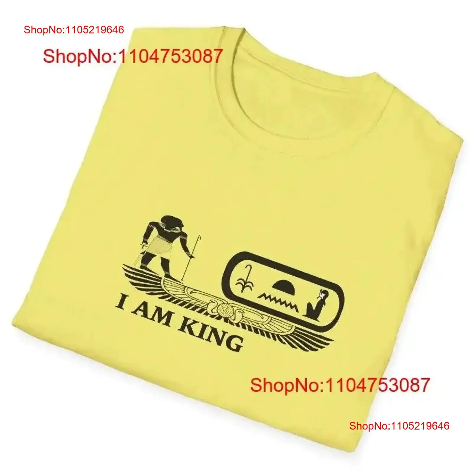 I Am King T Shirt Yellow Ancient Egypt Pharaoh S XXXL vintage Washed fashion homme Breathable Top For Everyday Wear Casual
