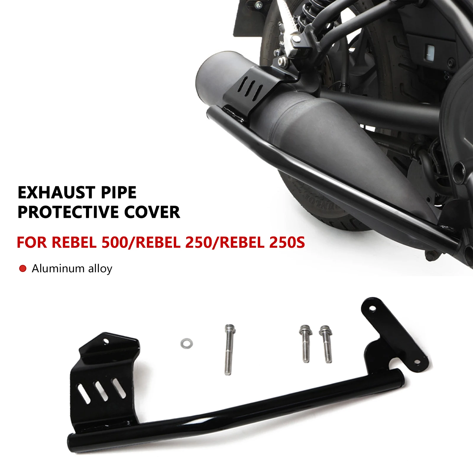 

Motorcycle Exhaust Guard Crash Bar Bumper Muffler Protector Falling Protection Bracket For Rebel 500 Rebel 250 S 2017-2025