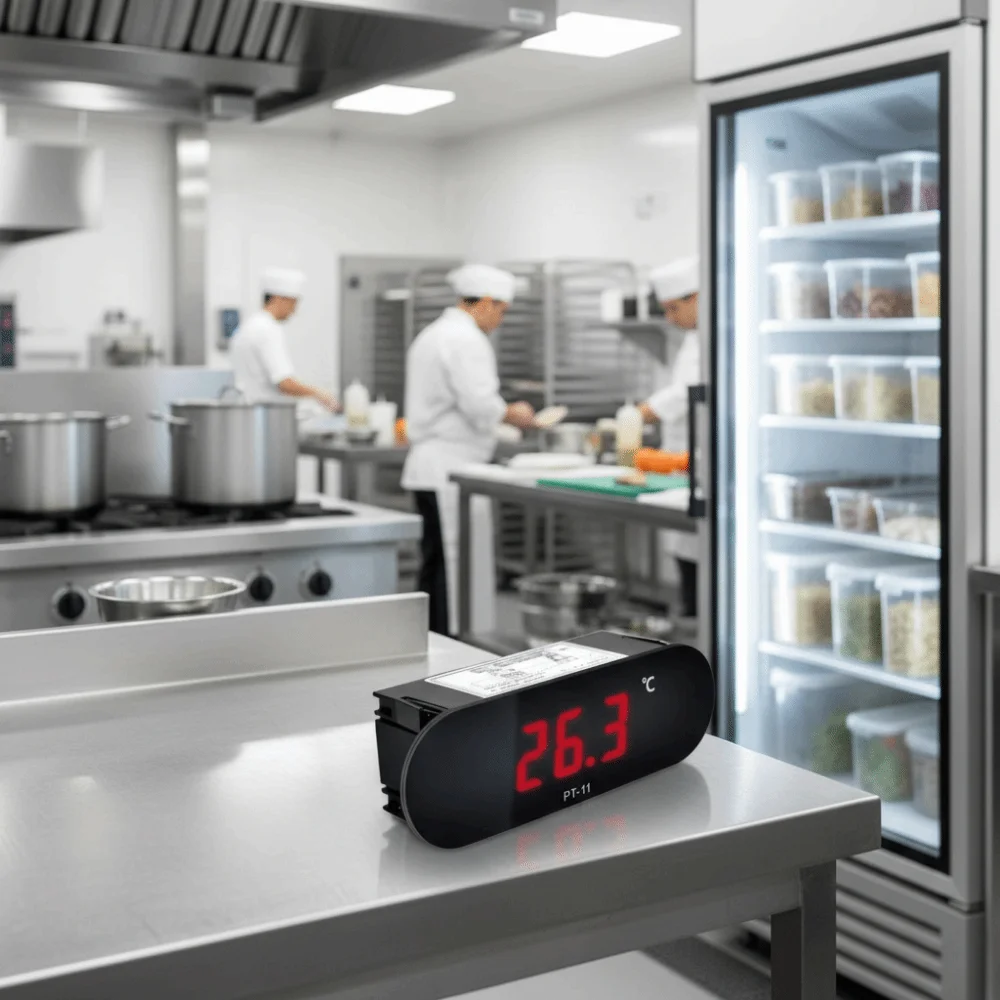 

Resistance -20~300℃ Embedded Thermometer High Temperature Lightweight Digital Thermometer PT-11 Embedded 12 V/ 85～250 V