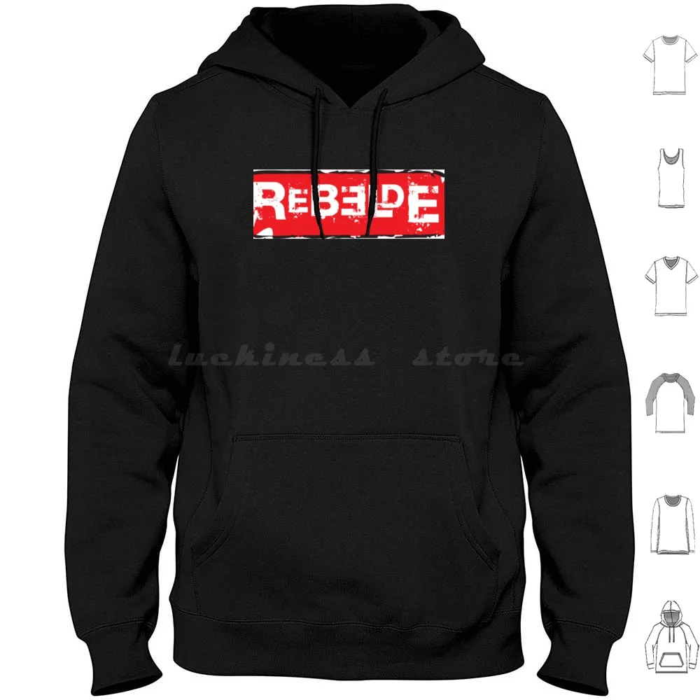Sudaderas con Capucha Rebelde de Manga Larga, Rbd Rebelde, Música Española Mexicana, Estilo Moderno