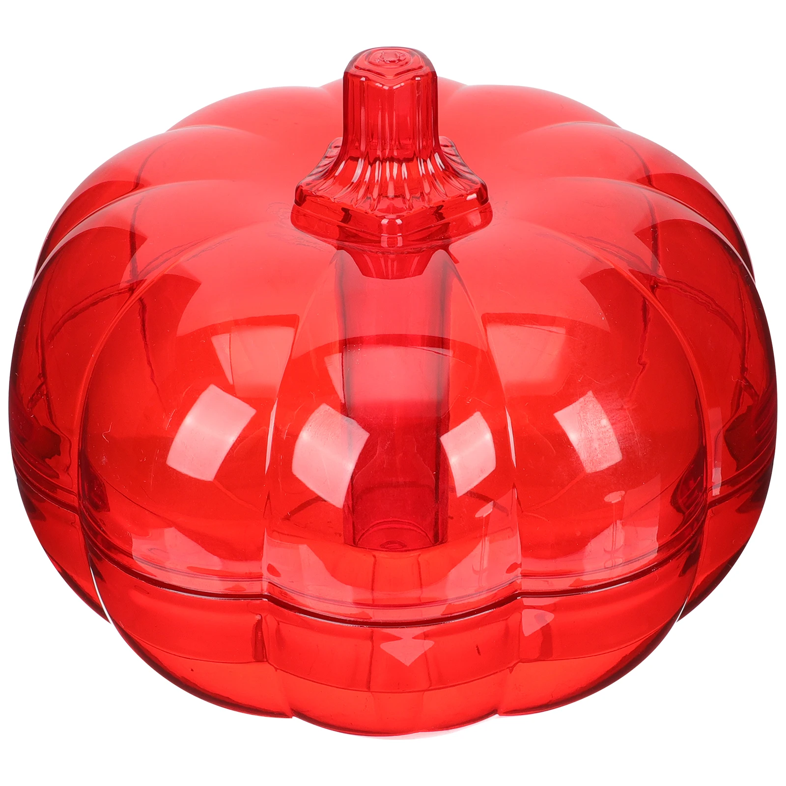 

Pumpkin Dish Fall Hamper Lid Transparent Cover Dried Fruit Tray Snack Bowl Plastic Storage Container Halloween Cookie Jar