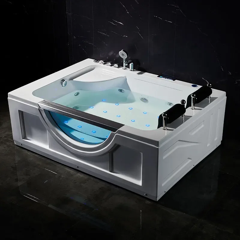 Luxury Freestanding Whirlpool Bath Tub Bubble Soaking 2 Person Hot Tub Custom Massage Bathtub With Spa