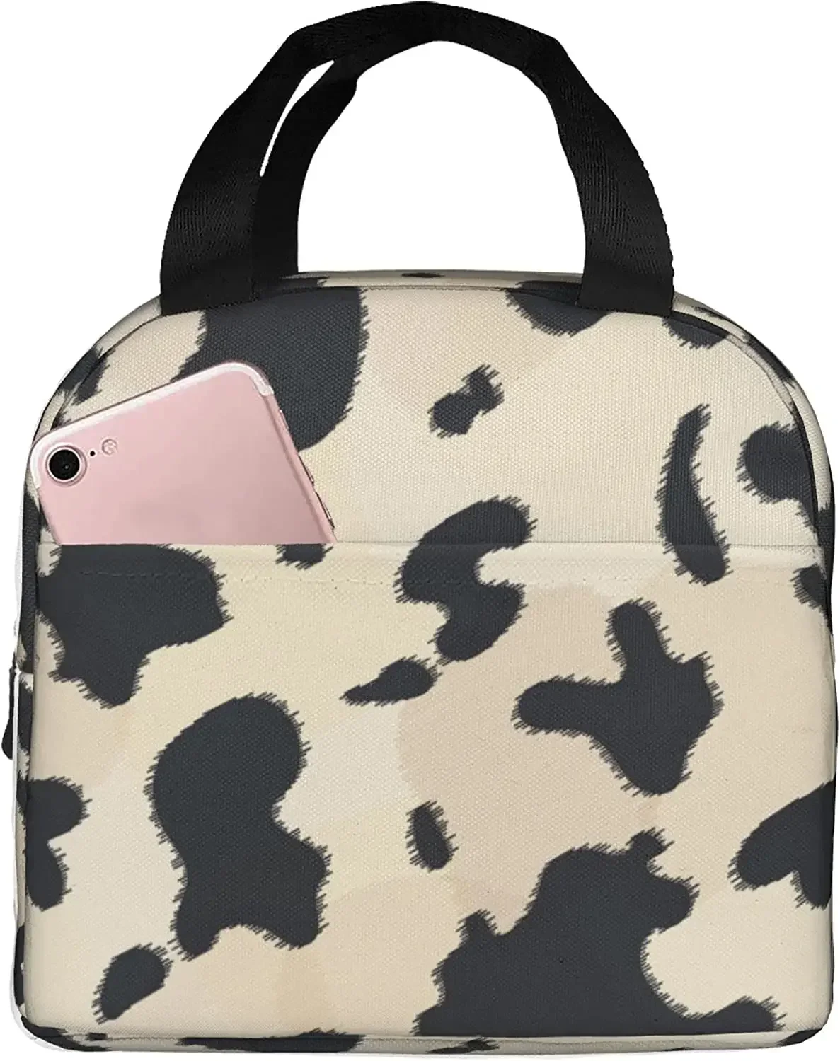 Lunch Bag for Teen Cute Peach Insulated Lunch Box Cooler Thermal Waterproof Reusable Tote Bag for Women Travel Work Picnic