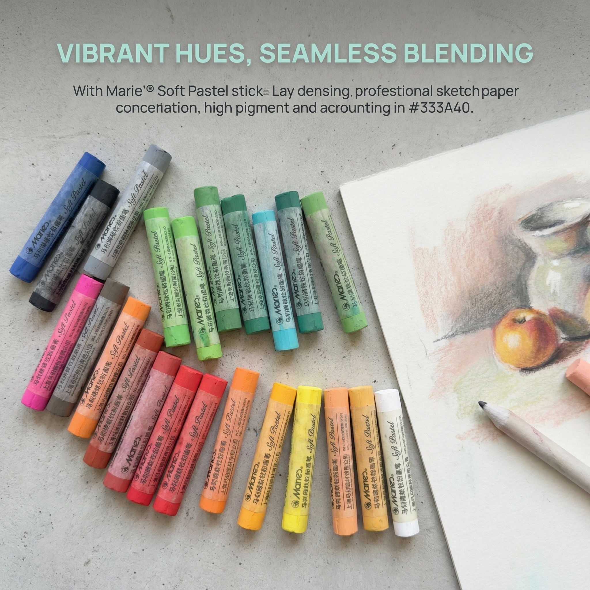 

Цветной мел Maries, 24 цвета, 12 цветов, мел 48, розовая профессиональная пастельная палочка, кисть, доска, принадлежности для рисования газет