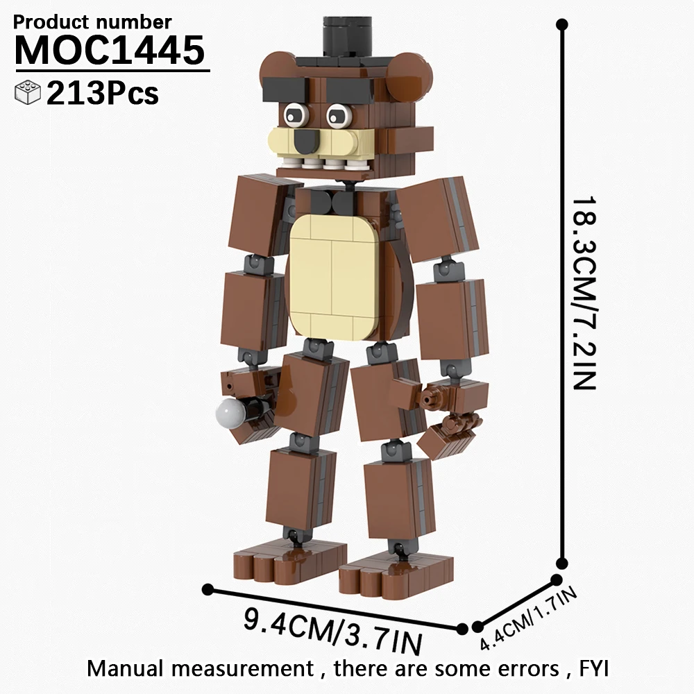 MOOXI FANF Horror Game Role Ducks Foxy Rabbit Bear MOC Bricks Model Kit DIY Diorama Children Toys Building Blocks Set Adult Gift