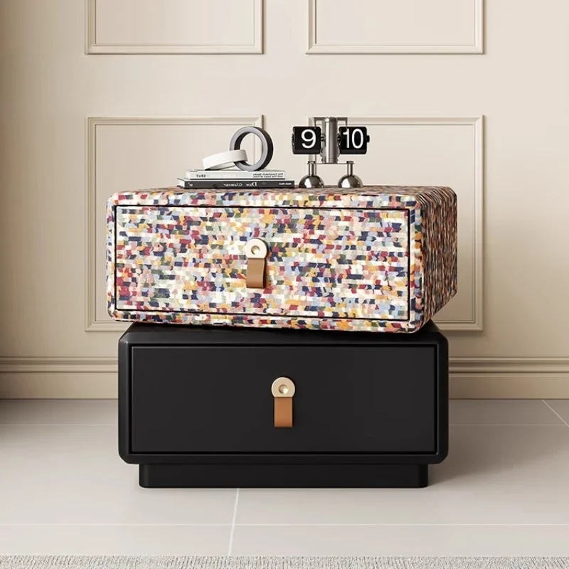 Unique Economic High-quality Drawers Storage Nightstands Originality Elegent Rotating Cabinet Bedroom Comfortable Home Furniture