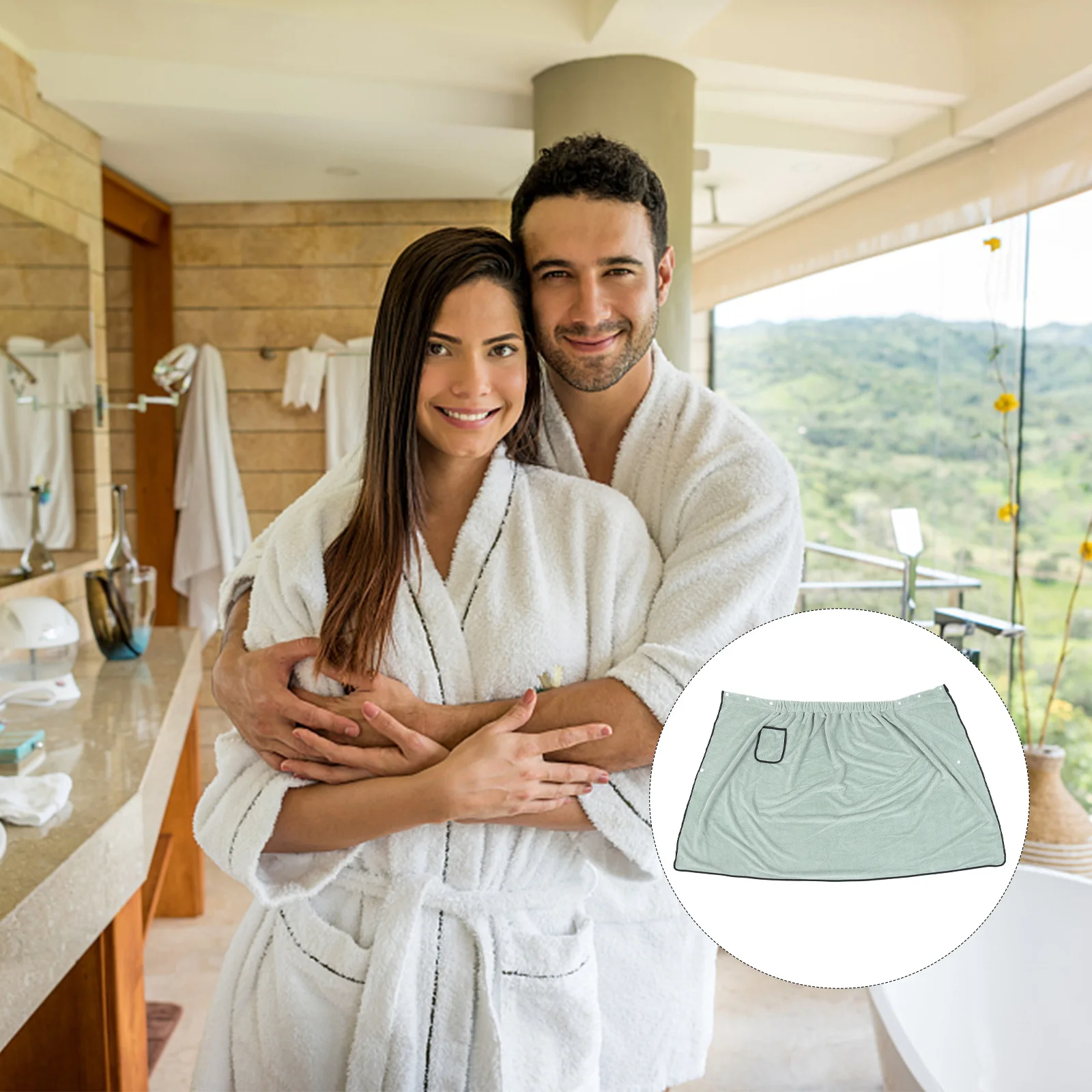 

1Pcs Coral Fleece Bath Towel Soft Thick Absorbent Bath Skirt Breathable Quick-Drying Warm Shower Towel for Men Pool Beach