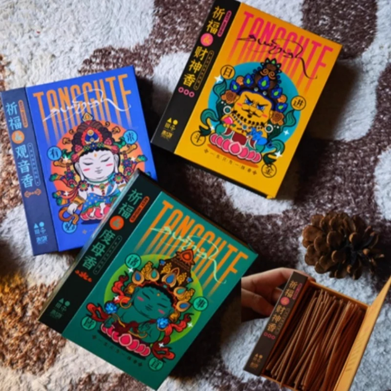 12CM-boxed Tibetan Incense Stick Natural Plant Incense Material Household Prayer Blessing Soothing Purification Air Aromatherapy