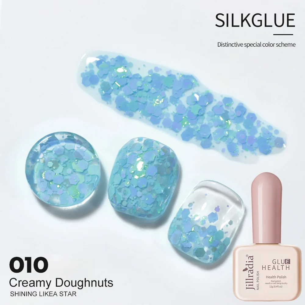 1 Stuk Candy Gel Nagellak Gekleurde Pailletten Siroop Gel Nagels Rubber Basisgel Veelzijdige Uv Permanente Zaailing Vernis