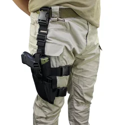 Tactical Drop Leg Holster Right Handed Thigh Pistol Gun Holder Leg Harness for Glock 17 19 20 21 22 23 31 32  1911 5＂Full Size