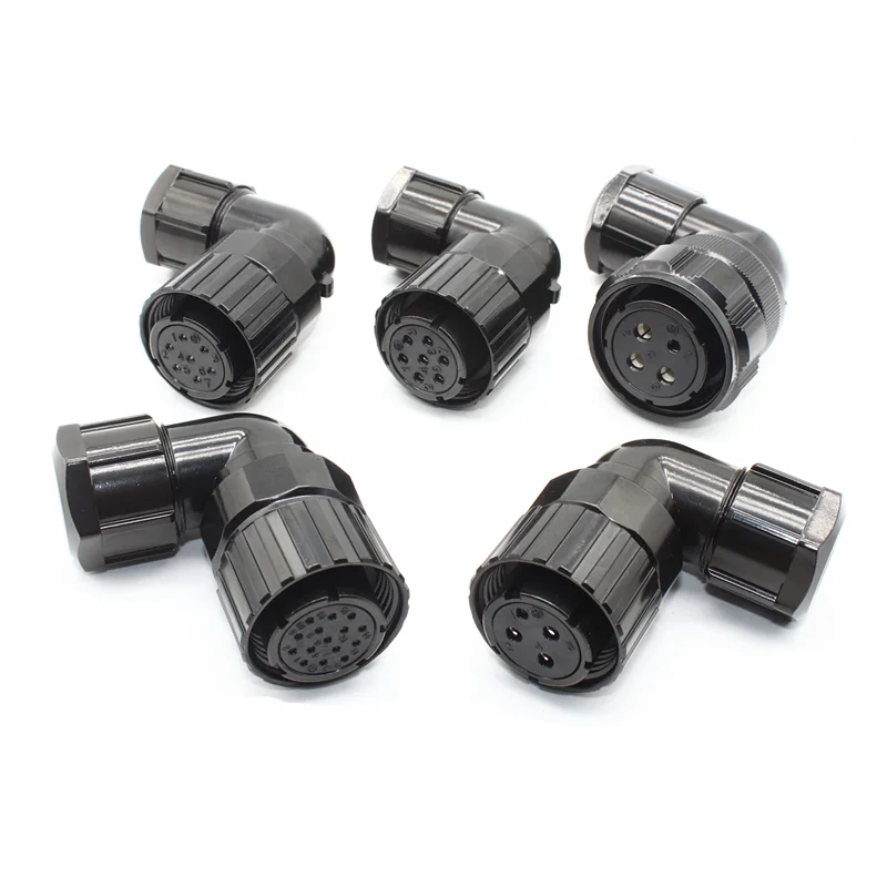 Servo Motor Aviation Plug YD28-4/YD28-7/YD28-15/YD32-4 4Pin 7Pin 15Pin Bend Head Base Plug
