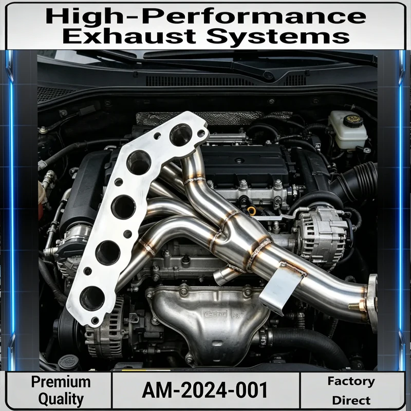 Exhaust Manifold Header for Mazda MX-5 ND 2.0 2017-2023 304 Stainless Steel Mirror Polished 3-Year Warranty Precise