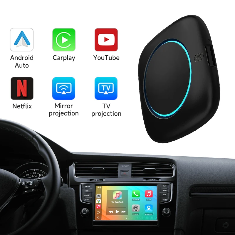 Car Android Smart Box 256G Carplay Adapter Tv Box Wifi 4g Wireless Car Play Android 13 Car Ai Box Youtube Netflix Video Dongle