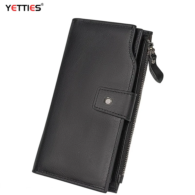 

YETTIES Новый мужской длинный кошелек с карманом для телефона | Просторный кошелек для монет на молнии | Многофункциональный деловой клатч для наличных денег и карточек