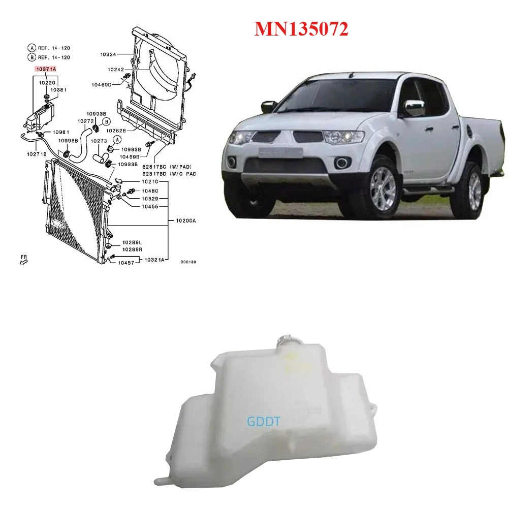 

Radiator Condensor Water Tank for Pajero Sport KH Vice Tank for Montero Sport MN135072 for L200 Pick Up Accessories
