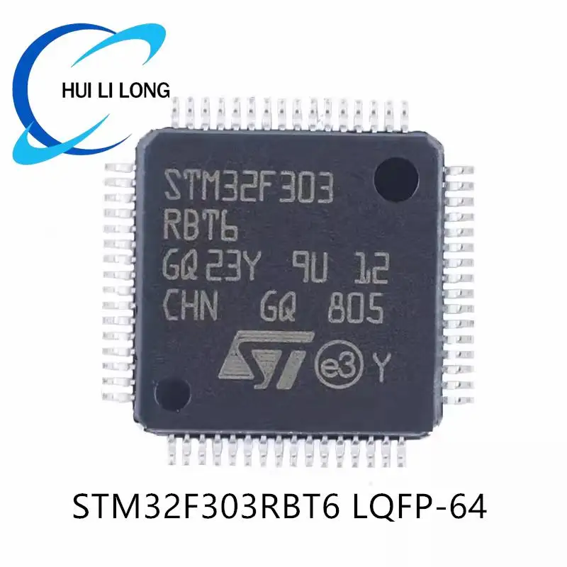 STM32F303RBT6 STM32F303 STM32 F303RBT6 F303RB LQFP-64 ARM Cortex-M4 32-bit Microcontroller MCU 72MHz 128KB Flash RAM 32KB IC