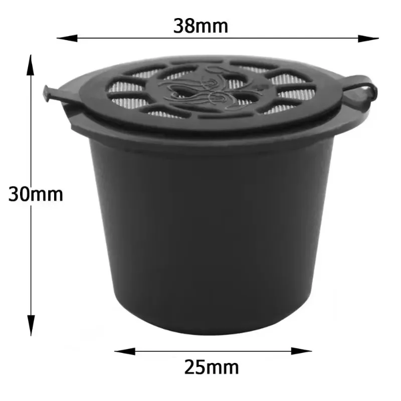 Refillable Reusable Nespresso Coffee Capsule with 1PC Plastic Spoon Filter Pod for Original Line Siccsaee Filters Coffee Set