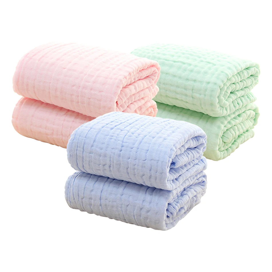 Baby Bedding Thick and Soft 6-Layer Cotton Muslin Baby Blanket Hypoallergenic and Air Conditioning Rooms Swaddling