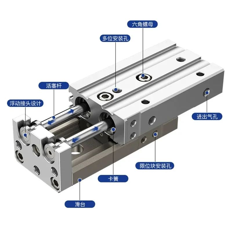 Original air cylinder MXS6/8/12L-10A/20A/30AS/40/50/75/100A MXS6L-20A MXS6L-10 MXS6-50A MXS6L-30  MXS6-10AS MXS6-30AS MXS6-40A